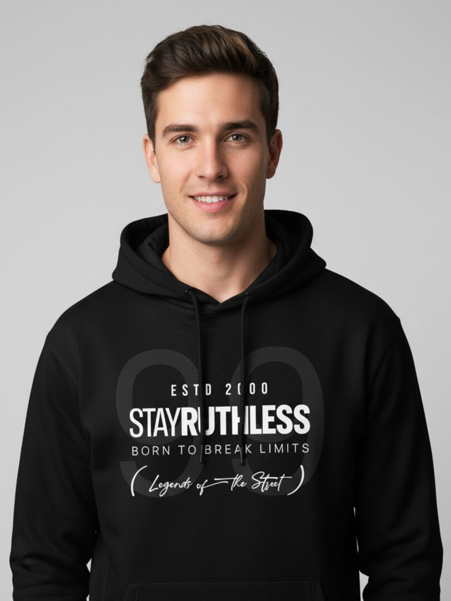Unisex "Stay Ruthless" Hoodie | 300 GSM Heavyweight Motivational Pullover