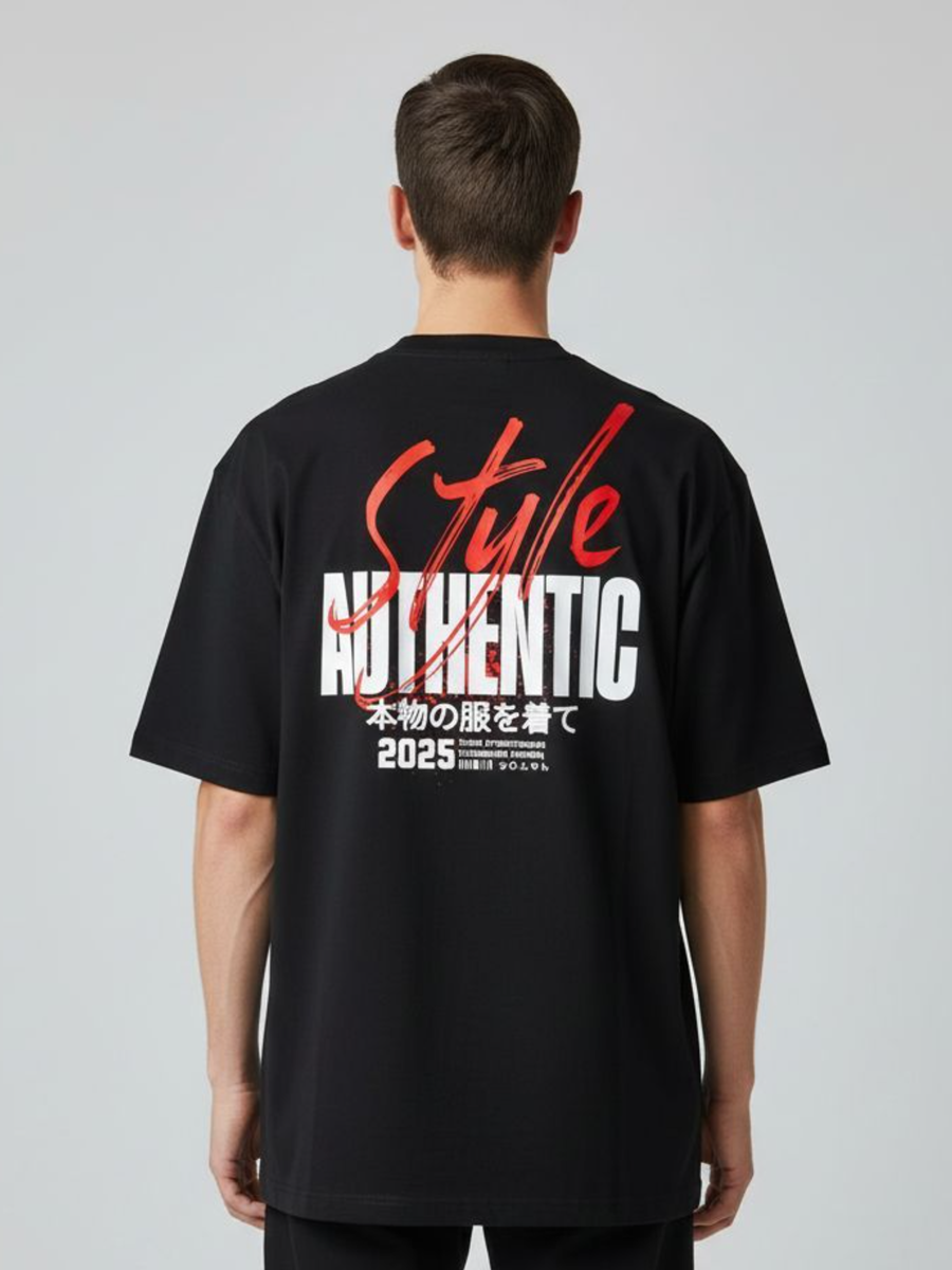 Men's Oversized "Authentic Style" T-Shirt
