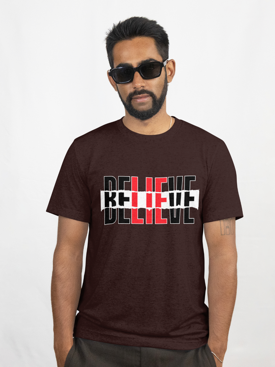 Believe Motivational T-Shirt by ToggMuse – Unisex Bold Graphic Tee | 100% Cotton