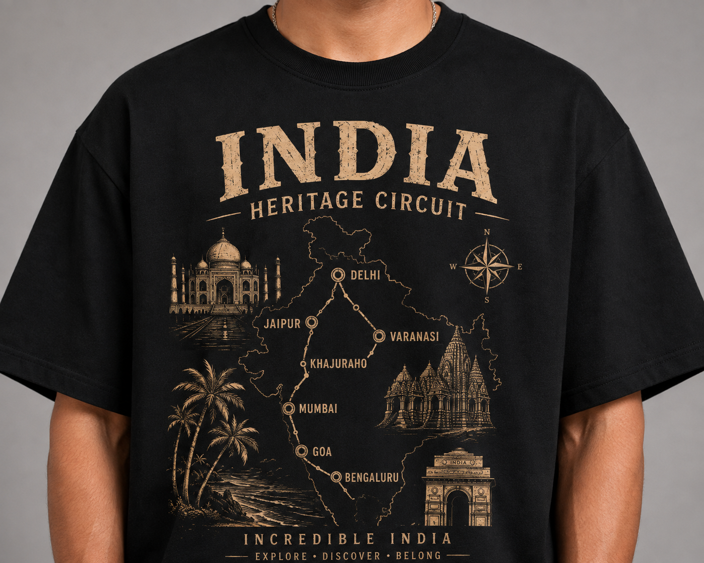 INDIA HERITAGE CIRCUIT Oversized T-Shirt