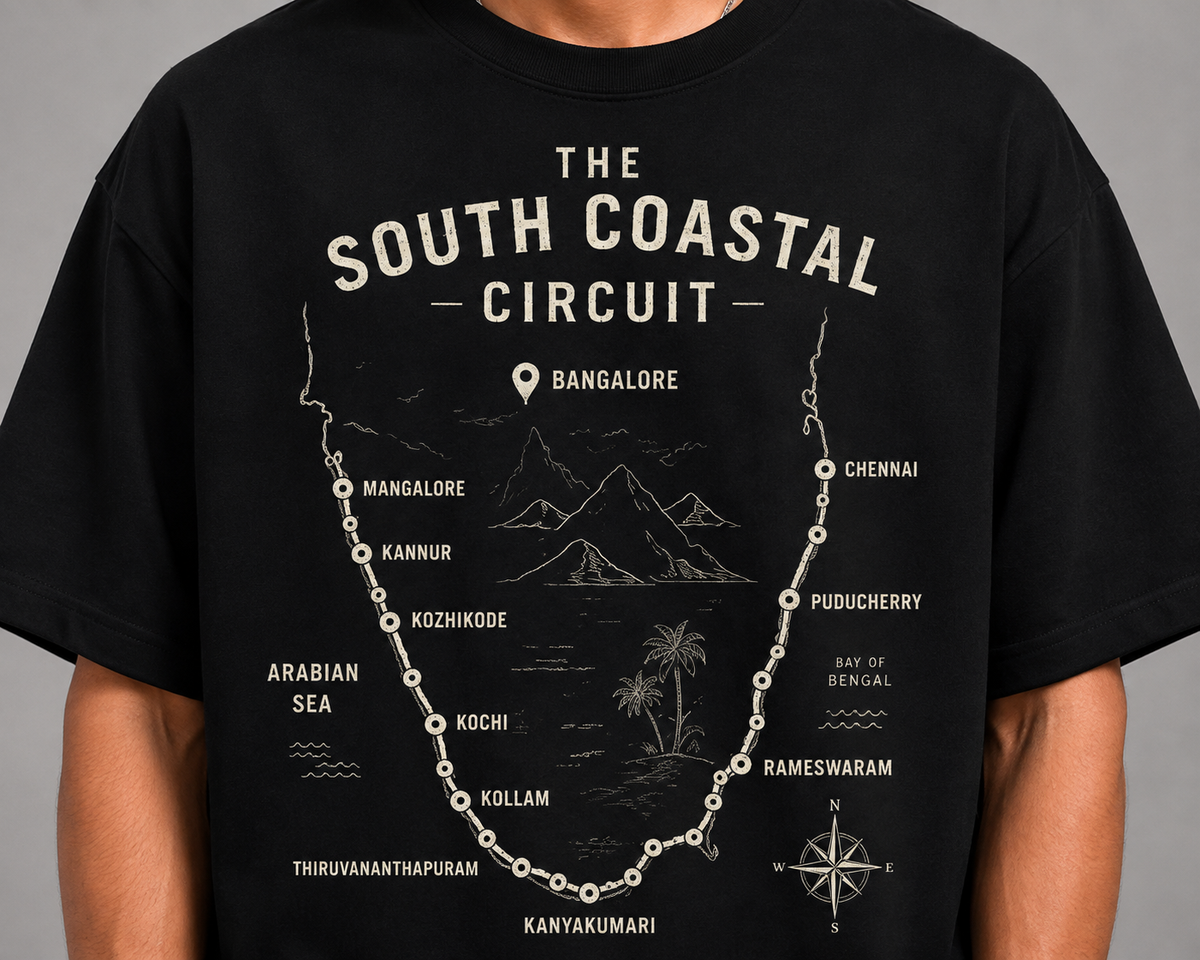 THE SOUTH COASTAL CIRCUIT Oversized T-Shirt