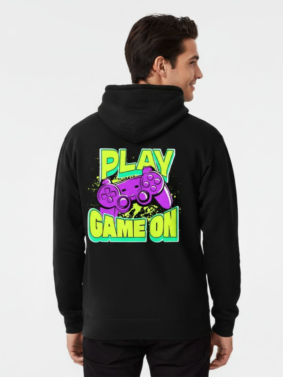 "Play Game On" Hoodie | 300 GSM Heavyweight Gamer Pullover