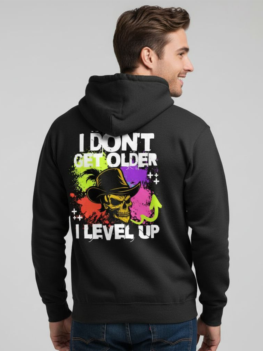 "I Level Up" Hoodie | 300 GSM Heavyweight Gamer Pullover
