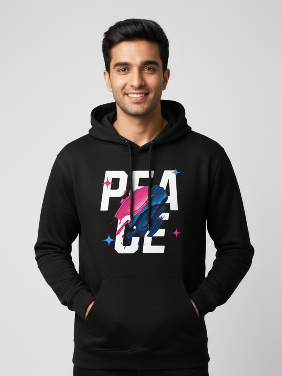"Peace" Graphic Hoodie | 300 GSM Heavyweight Abstract Art Pullover