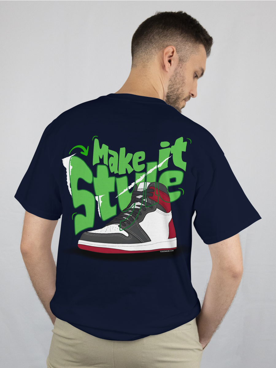 “Make It Style” Sneaker Graphic Oversized T-Shirt | 100% Cotton Unisex tee by ToggMuse