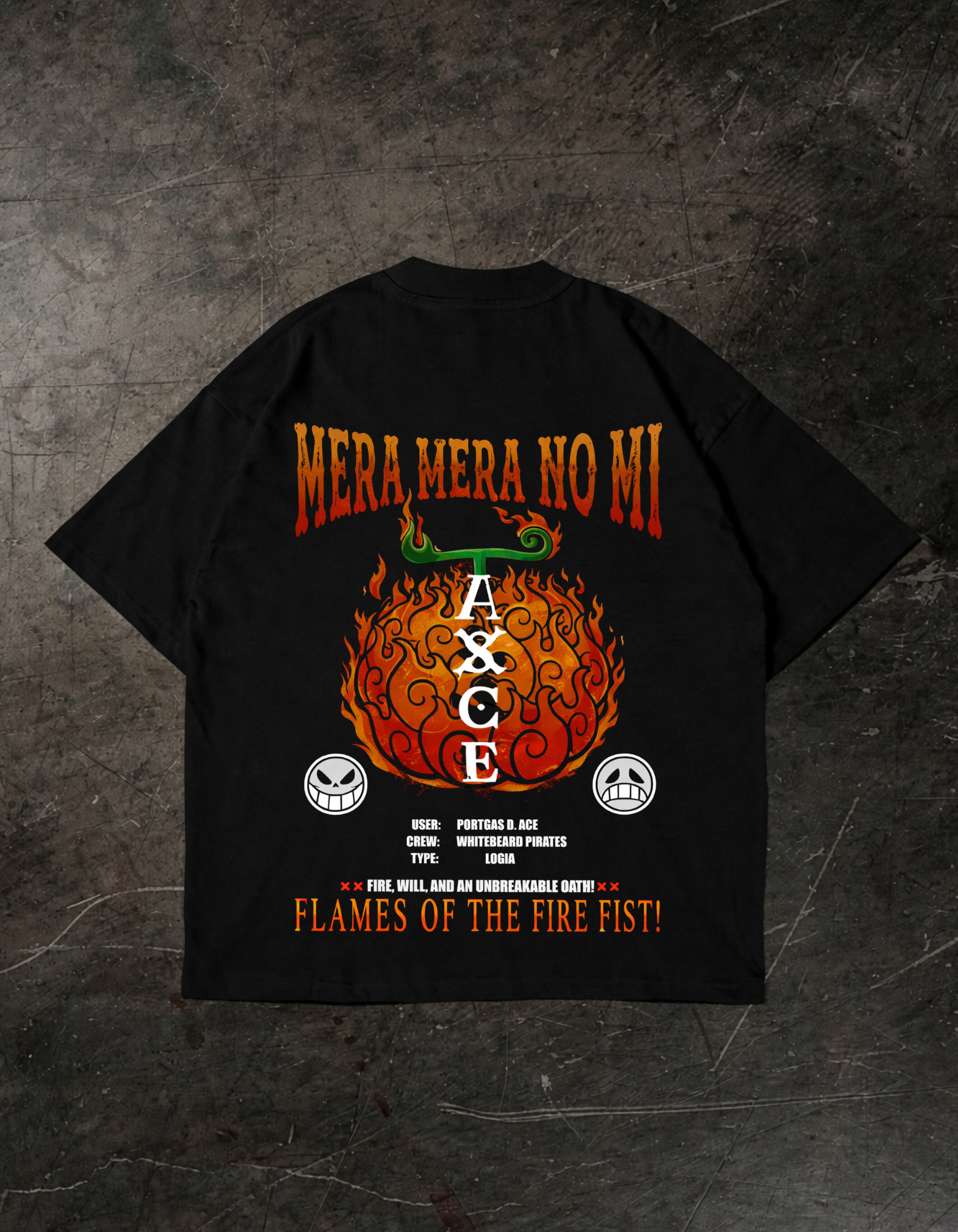 One Piece - Mera Mera Oversized T-Shirt
