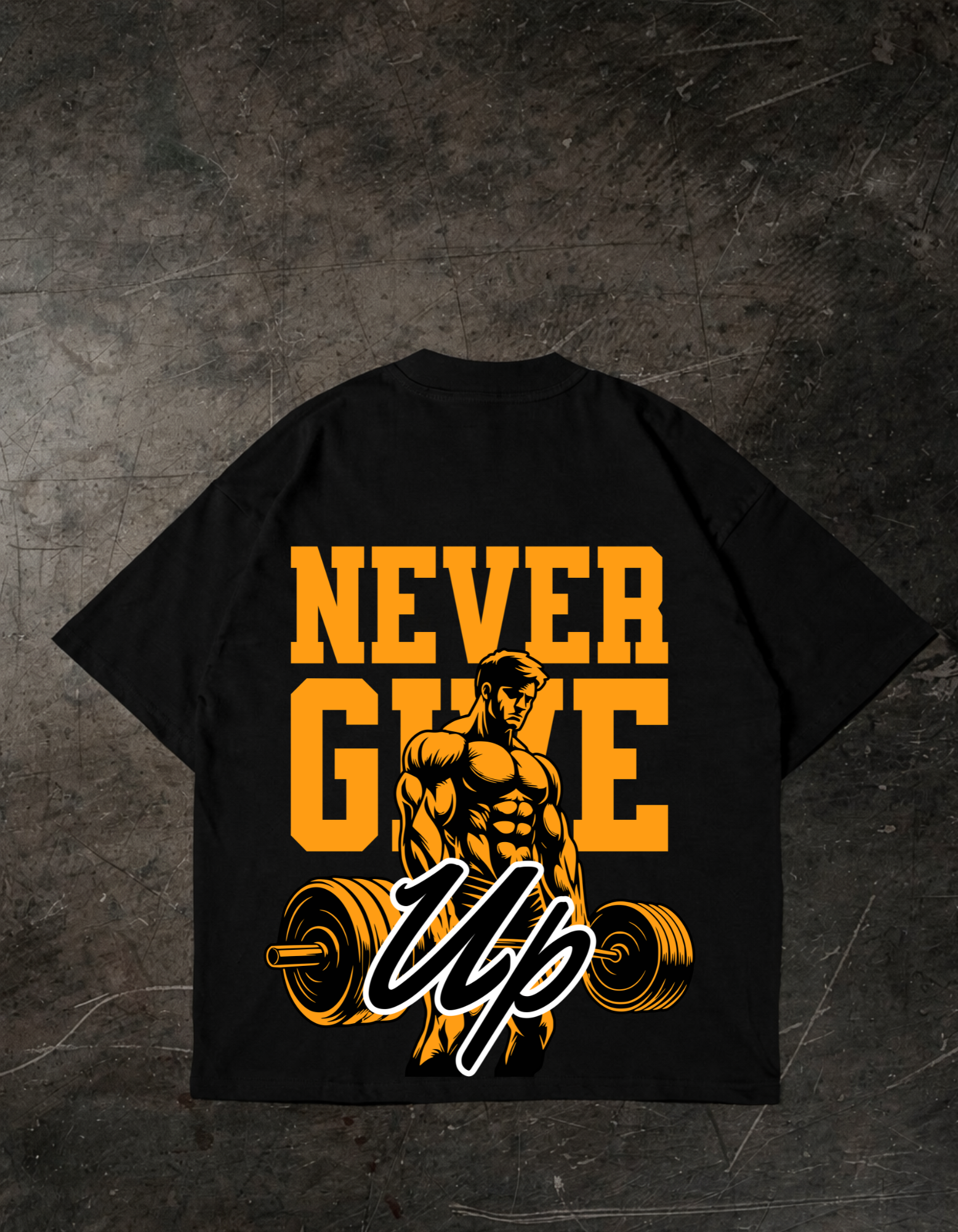 Never give up Oversized T-Shirt