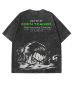 Eren yeager Acid Oversized T-Shirt
