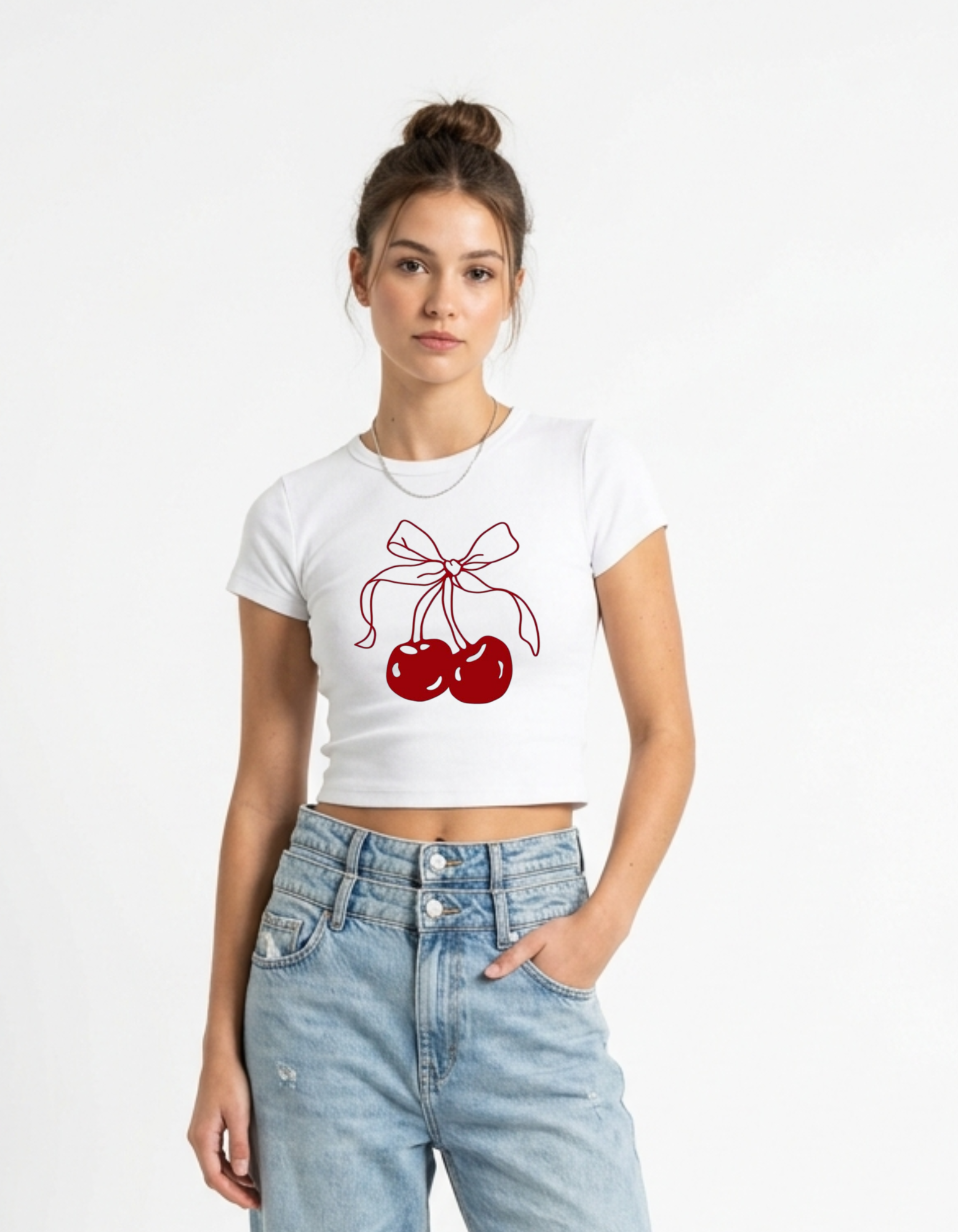 Cherries Crop Top