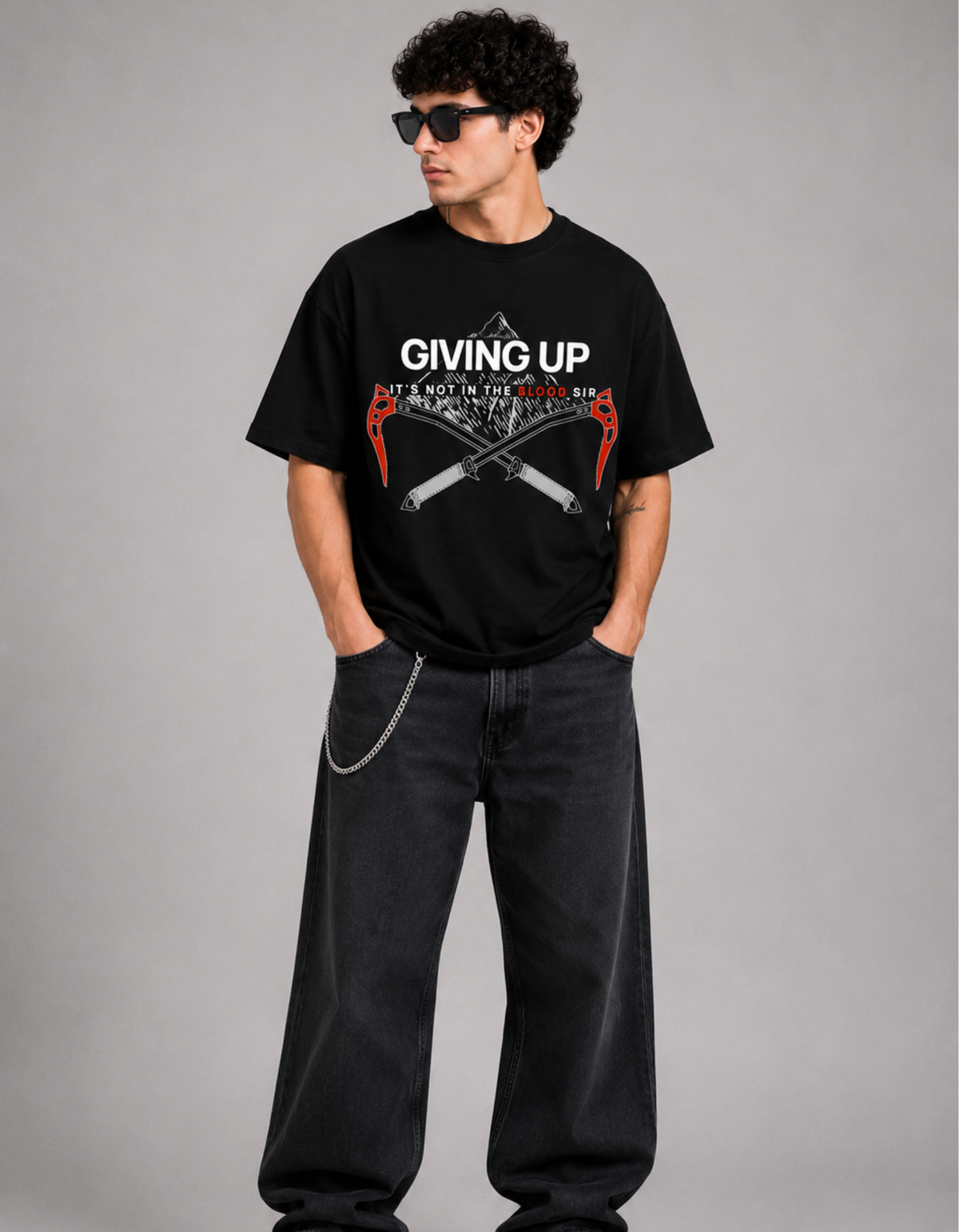 IT'S NOT IN THE BLOOD SIR Oversized T-Shirt