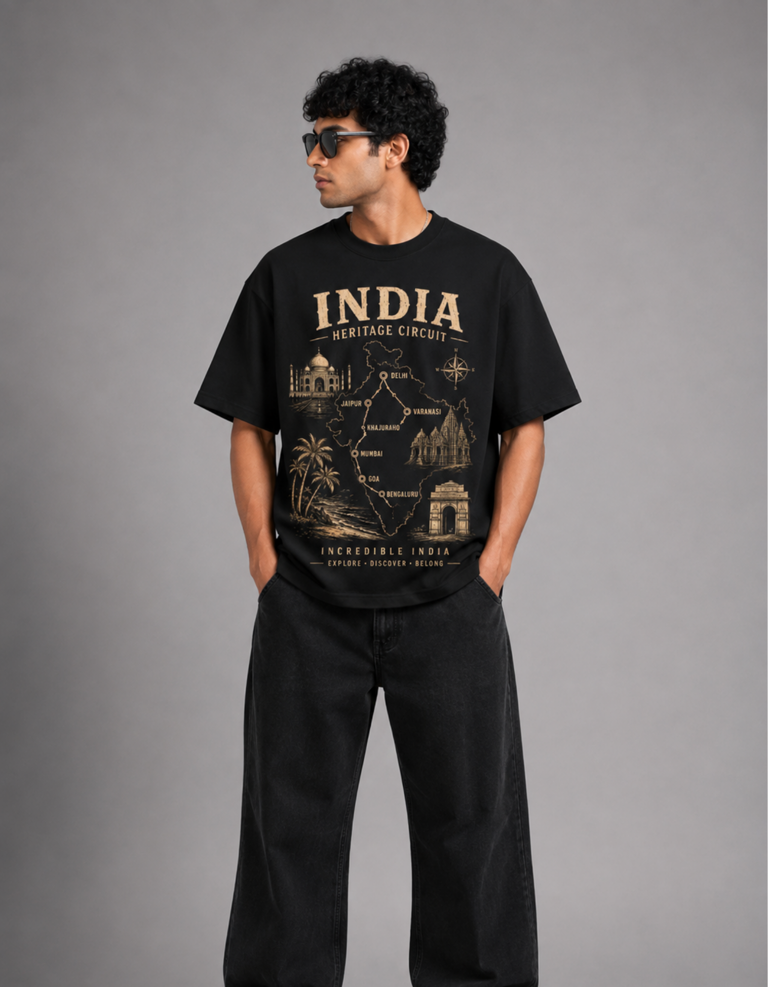 INDIA HERITAGE CIRCUIT Oversized T-Shirt