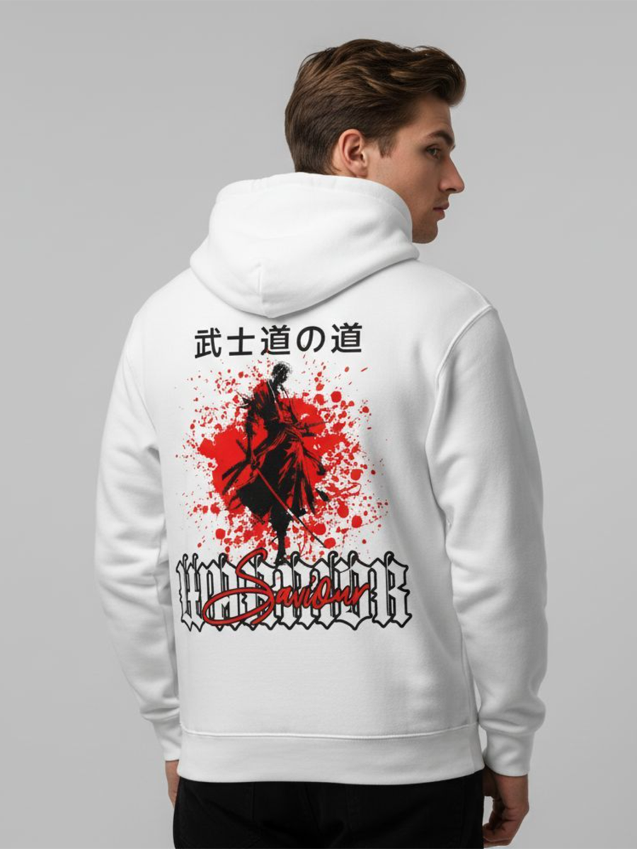 Samurai Warrior Hoodie | 300 GSM Heavyweight Japanese Streetwear Pullover